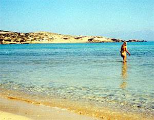 Der Strand am Dorf Sarakiniko auf Gavdos