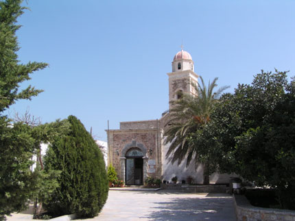 The entrance of Toplou Monastery