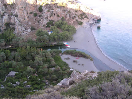 The Preveli beach