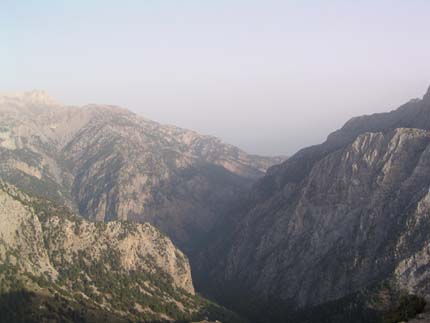 Ausblick von Kalergis auf Samaria und die Lefka Ori