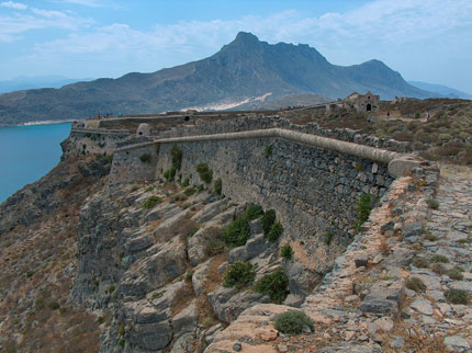 Burg auf der kleinen Insel Imeri Gramvousa