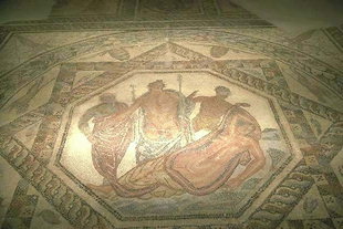 Mosaikboden von einem Privathaus, jetzt im Museum von Chania