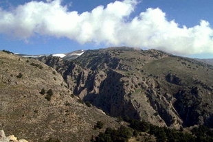 Die Imbros-Schlucht, von Sfakia aus gesehen