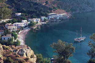 Le village de Loutro à Sfakia