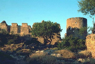 Türkische Burg auf dem Akrotiri Mouros, Loutro