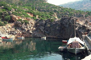 The fishing harbour of Sougia