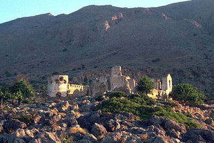 Türkische Burg auf Akrotiri Mouros, Loutro