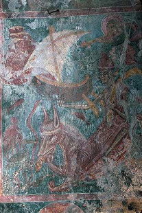 A fresco in the Panagia Church, Anisaraki
