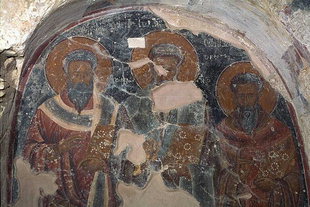 Fresko in der Sotiras Christos-Kirche in Temenia