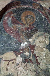 Fresko in der Sotiras Christos-Kirche in Temenia