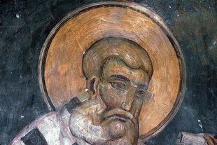 A 13C fresco from the church of Agios Georgios Galatas, Agia Triada