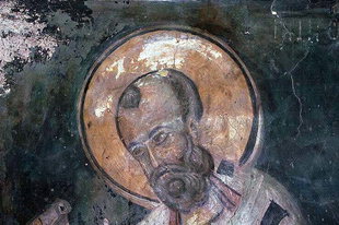 A 13C fresco in the church of Agios Georgios Galatas, Agia Triada