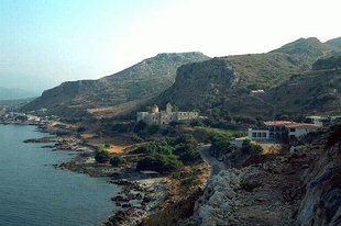 Das Gonia-Kloster auf der Spatha-Halbinsel