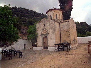 The cruciform church of the Panagia Gouverniotissa Monastery, Potamies