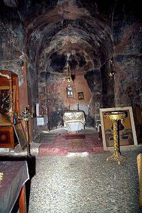 Interior of the Panagia Gouverniotissa Monastery church, Potamies