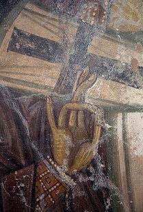 Une fresque de Ioannis Pagomenos dans l'église d'Agios Nikolaos, Maza