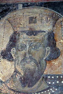 A fresco by Ioannis Pagomenos in Agios Nikolaos, Maza