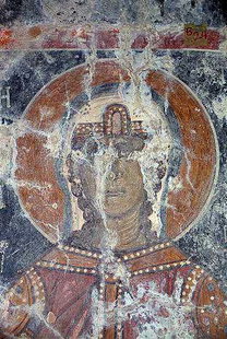 A fresco by Ioannis Pagomenos in Agios Nikolaos, Maza