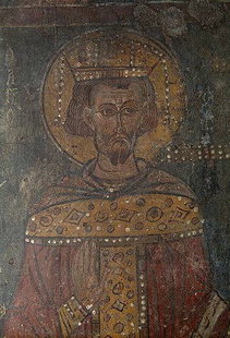 Une fresque du XIII siècle de Ioannis Pagomenos dans l'église de la Panagia, Alikambos