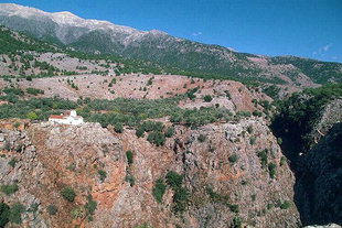 Michael Archangelos Church on the edge of the Aradena Gorge