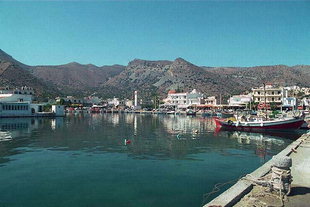 The Elounda fishing harbour