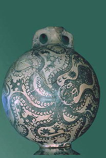 Flasche in Form eines Tintenfisches, aus der Zeit der Neuen Paläste, Palaikastro