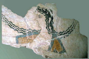 A scene from a fresco from Knossos