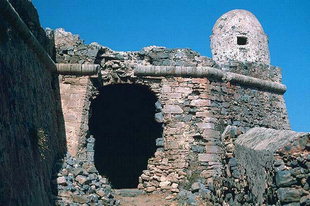 L'entrée du fort Vénitien à Gramvousa