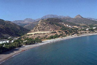 La plage de Makrigialos, Ierapetra