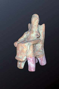 Archaic-style clay figurine from Axos