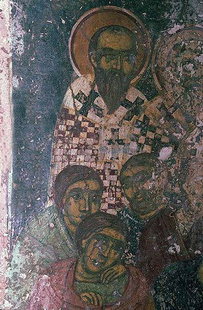 Fresco by Ioannis Pagomenos from Agios Nikolaos Church, Moni