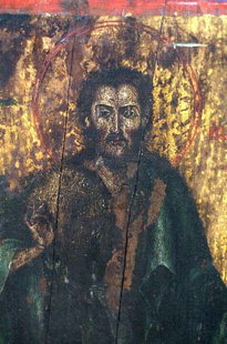 An icon in the church of Agios Ioannis Prodromos, Agios Vasilios