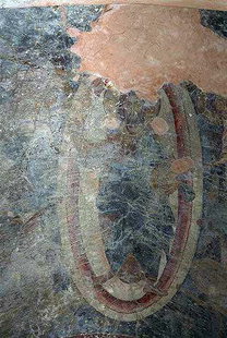 A fresco in the church of Agios Ioannis Prodromos in Agios Vasilios