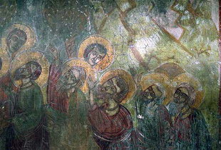 A fresco in Agios Georgios Church in Koustogerako