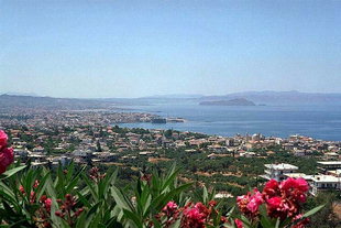 La città di Chanià vista da Akrotiri