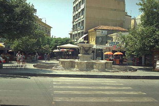 La fontana di Morosini nella Piazza dei Leoni, Iraklion