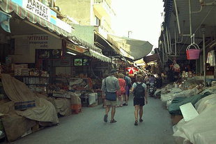 La rue du marché à Iraklion