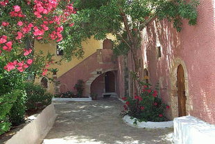 The courtyard of Moni Gouvernetou