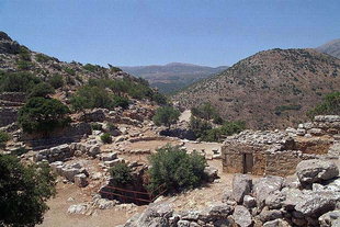 The main square of the ancient site of Lato