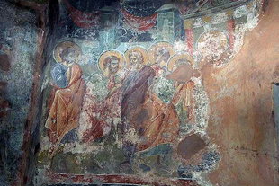 Fresko in der Afentis Christos-Kirche in Potamies