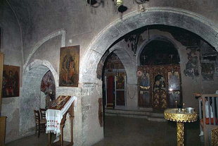 Das Innere der Klosterkirche, Moni Kardiotissa