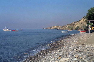 La plage d'Arvi, Iraklion