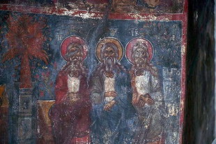 A fresco in the church of the Panagia, Roustika