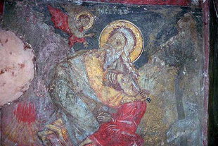 A fresco in the church of the Panagia, Roustika