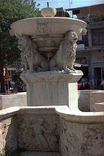 La fontana Morosini nella Piazza dei Leoni, Iraklion