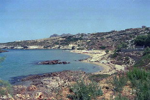 La spiaggia di Kalathàs ad Akrotiri, Chanià