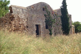 The unidentified buildings in the Fortezza, Rethimnon