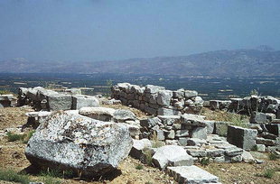 The temple of Athena on the Acropolis of Gortyn