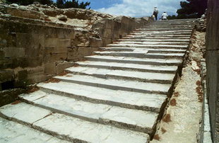 The stairs descending from the Upper Court, Festos