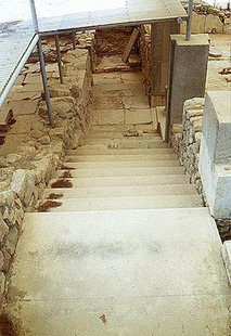 The stairs that lead to the Peristyle Hall, Festos